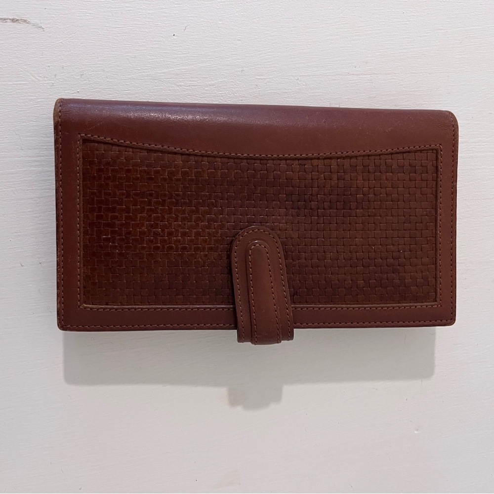 Vintage Coach Leather Weave Wallet